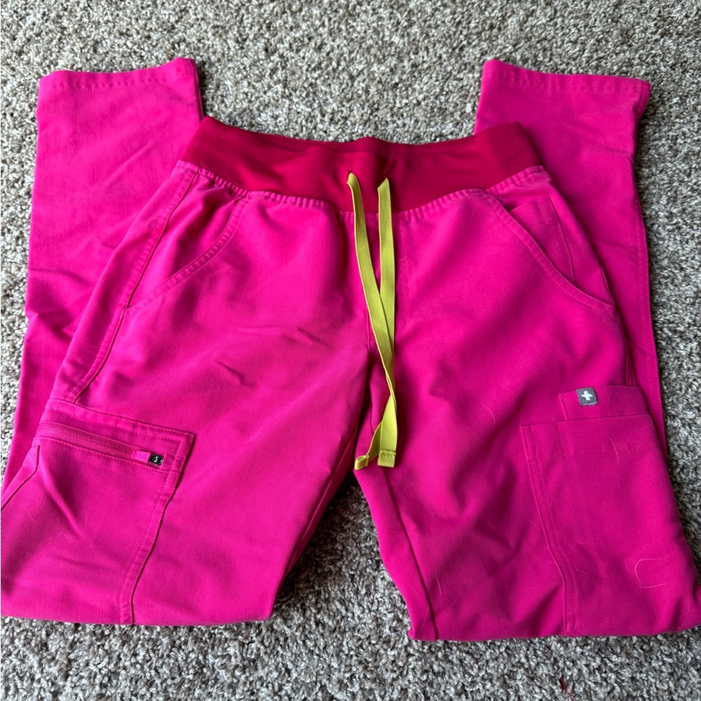 Figs Hot Pink Yola Scrub Pants